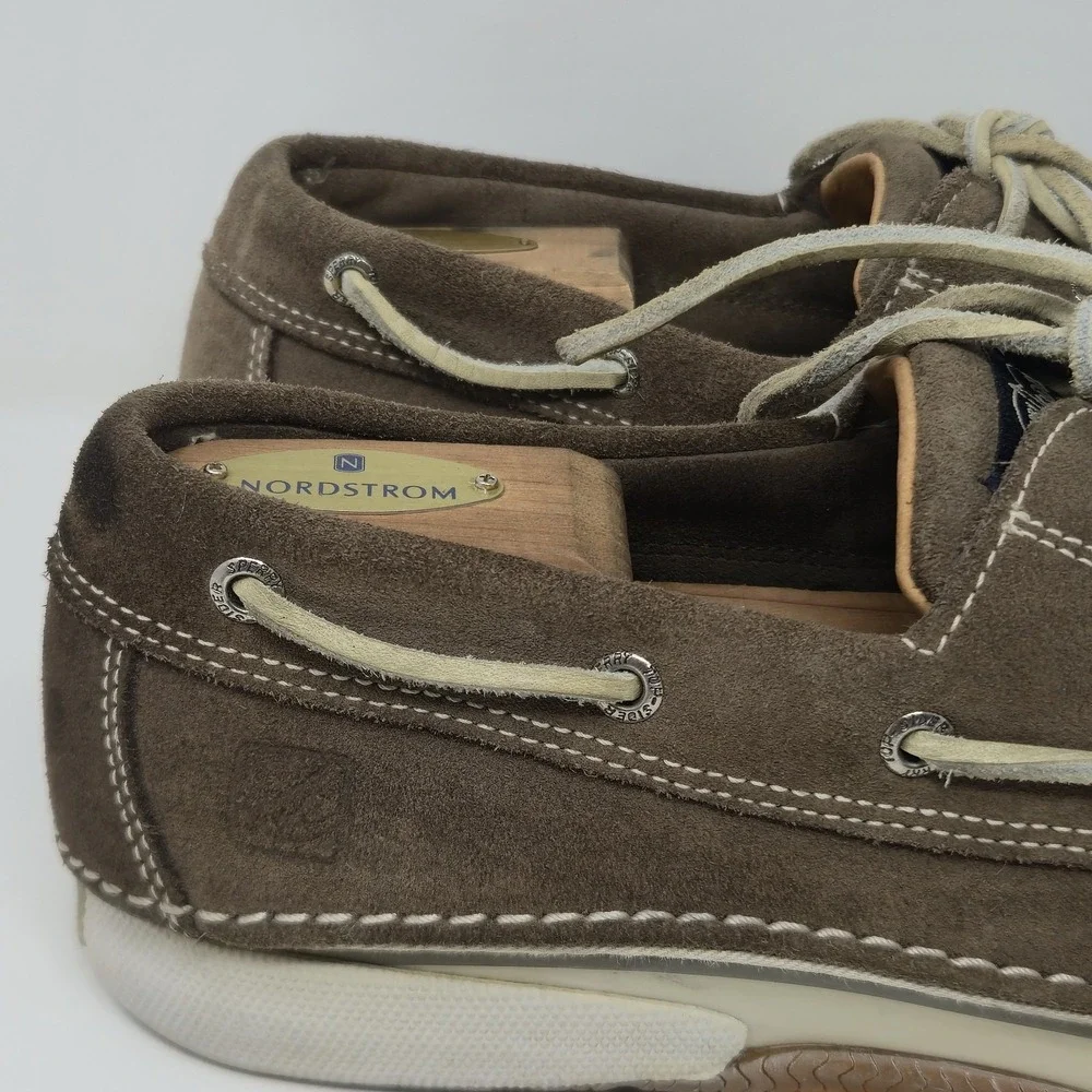 Men's Sperry Top-Sider Brown Suede Boat Shoes O784157 Sz 12M Replaced Insoles